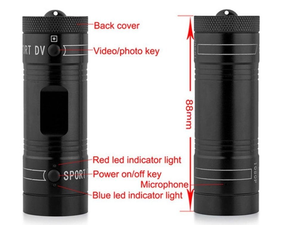 ByBike Bike Helmet Mini Waterproof Sports Camera Full HD 1080P Video Action Camera Camcorder Image Installation... N5