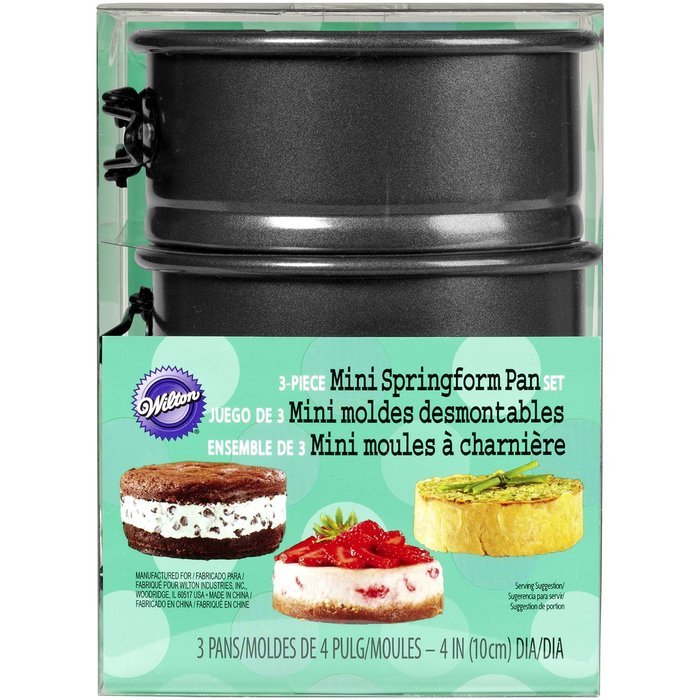 Wilton 2105-2174 Mini Springform Pan, Set of 3, Silver N3