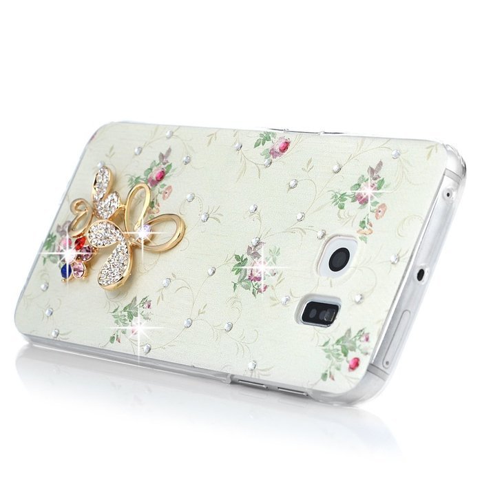 YOKIRIN Galaxy S6 Edge Case, 3D Handmade Luxury Crystal Rhinestone with TWO Cute Hairy Ice... N12