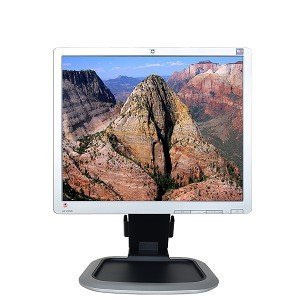 19" HP L1950 DVI Rotating LCD Monitor w/USB Hub (Black/Silver) - Rotates to Portrait or Landscape...