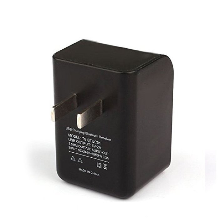 SheenRoad TS-BTUC01 Bluetooth Adapter 3.5mm Audio Music Receiver with USB Wall Charger N3