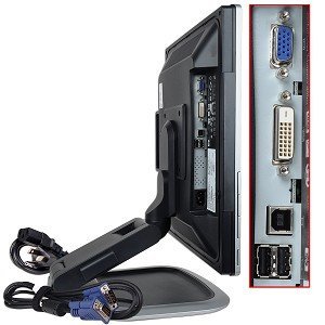 19" HP L1950 DVI Rotating LCD Monitor w/USB Hub (Black/Silver) - Rotates to Portrait or Landscape... N2
