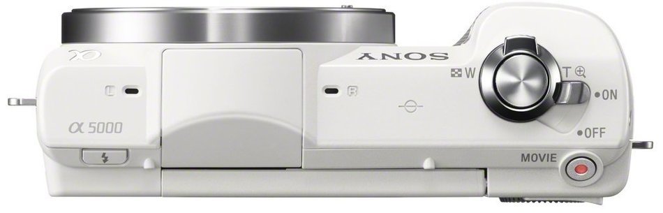 Sony A5000 ILCE5000LW.CEC Appareil photo num&eacute;rique hybride 20,1 Mpix Zoom optique 3x Blanc + Objectif 16-50 mm... N6
