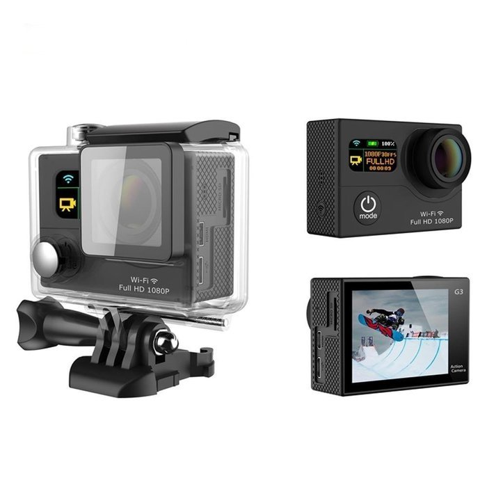 Sports Camera, iTrendz [WIFI][Waterproof][Dual Screen][HDMI Output] 2.0" WIFI 1080P G3 Sports Action Cam Outdoor... N8