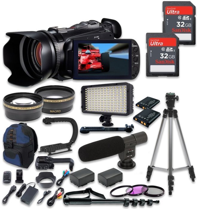 Canon XA10 Professional Camcorder with 64GB Internal Flash Memory and Full Manual Control with Extra 2pc SanDisk... N2