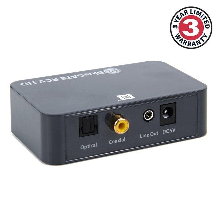BlueGATE RCV HD Bluetooth Music Receiver/Adapter with aptX support , NFC Compatibility and Digital & Analog Audio... N7