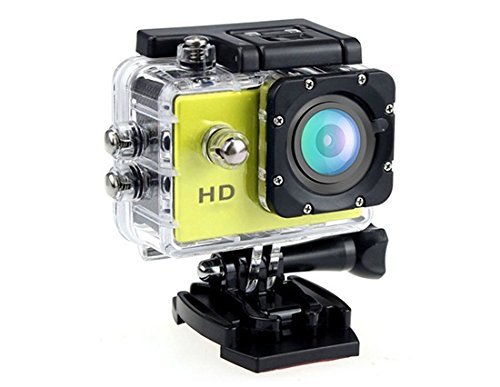 ADMOMON 30M Waterproof 2" 90&deg; Wide Angle Lens HD 720P Sports Mini Video Camera with Card Slot (Yellow) - DV0193Y N2