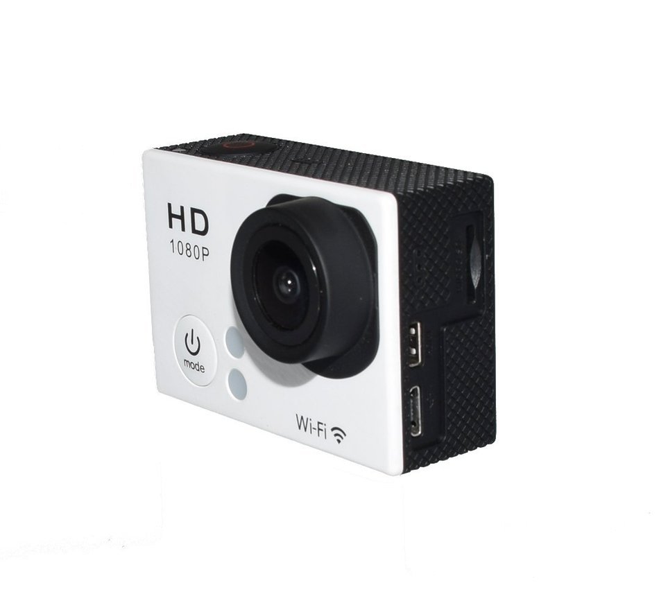 HD 1080P Sports Mini Wifi Video Camera 2" TFT Screen Action Diving with Waterproof Helmet Mount Kit SD05W(white) N3