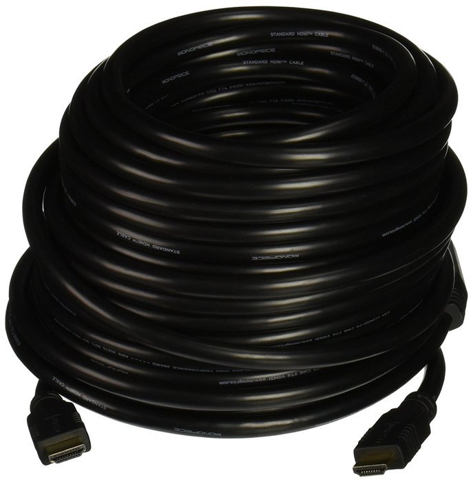Monoprice 75ft 26AWG CL2 Standard HDMI Cable w/ Built-in Equalizer - Black