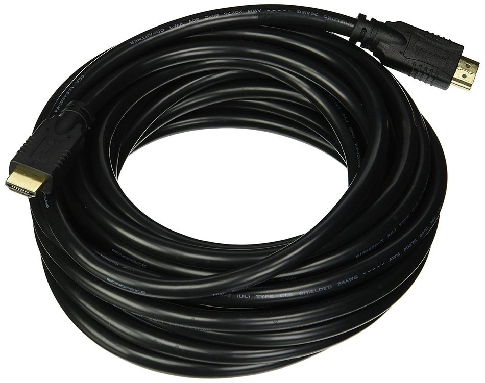 Monoprice 75ft 26AWG CL2 Standard HDMI Cable w/ Built-in Equalizer - Black N2