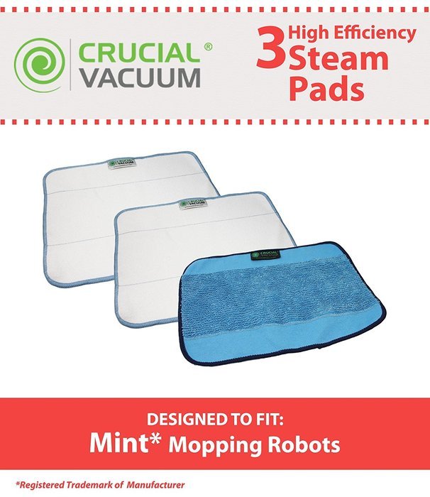 Crucial Vacuum Crucial Vacuum Washable and Reusable Microfiber Mop Pads Fit these Automatic Hard Floor Cleaners... N5