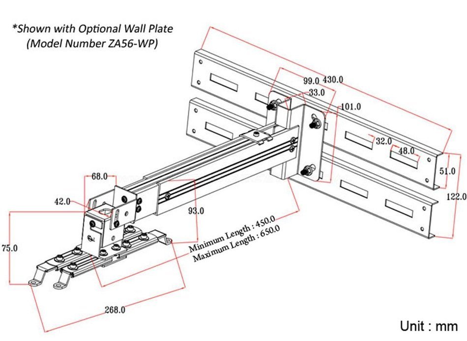 Elite Screens 12" Wall and Ceiling Hanging L-Brackets for Manual/Spectrum/VMAX2 series, Black... N8
