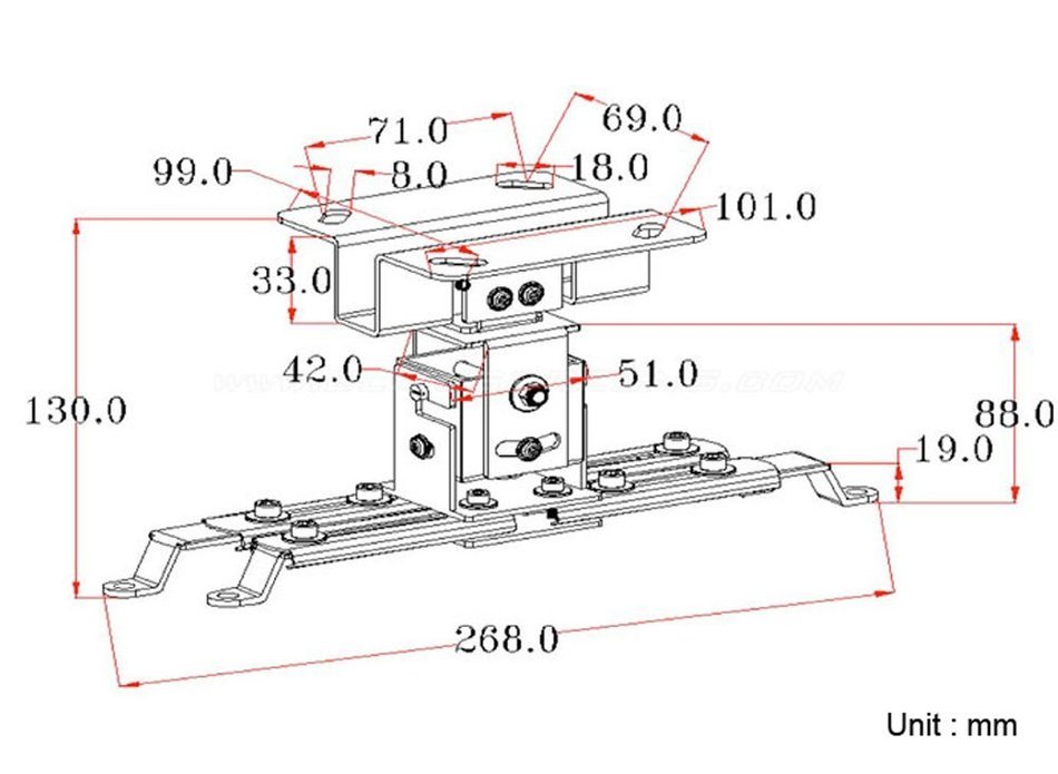 Elite Screens 12" Wall and Ceiling Hanging L-Brackets for Manual/Spectrum/VMAX2 series, Black... N9