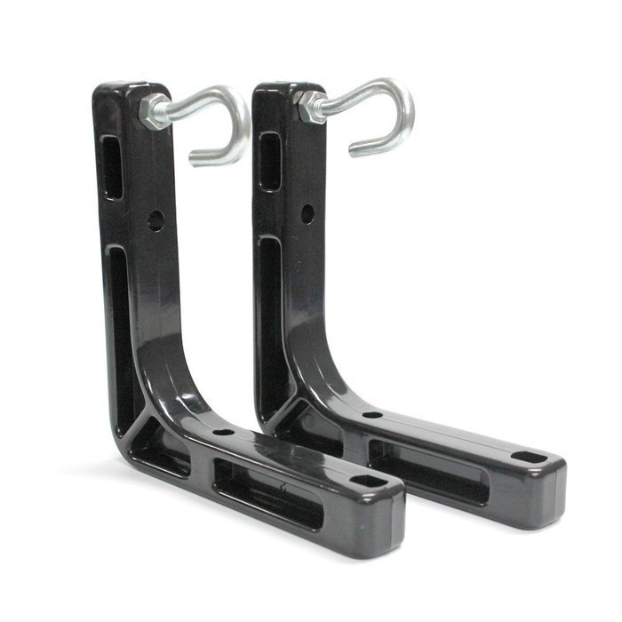 Elite Screens 12" Wall and Ceiling Hanging L-Brackets for Manual/Spectrum/VMAX2 series, Black... N11