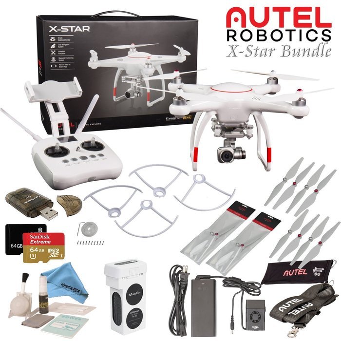 Autel Robotics X-Star Drone with 4K Camera & Wi-Fi HD Live View w/ eDigitalUSA Advanced Bundle (White) N5