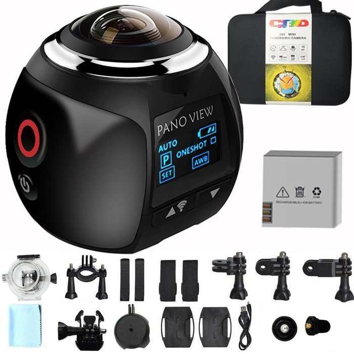GBD Wireless 360 Degree Panoramic Camera 3D VR Live Video Full View Action Sports Camera with WiFi Waterproof... N17