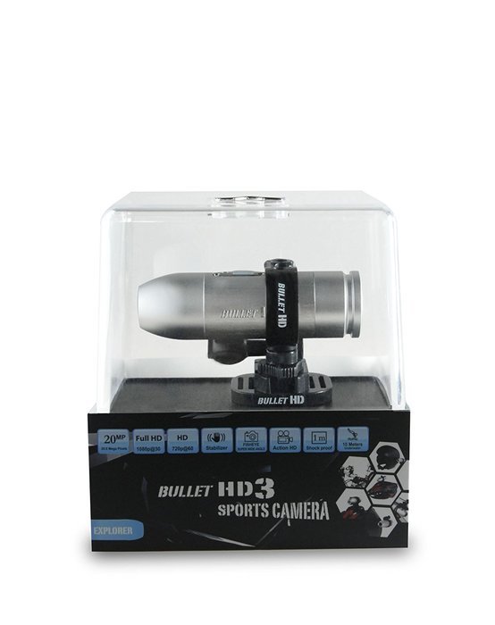 Bullet HD Pro 3 Explorer 1080p 20MP Camera Metal Waterproof Helmet Go Cam + Polarized ND Filter By StuntCams N3