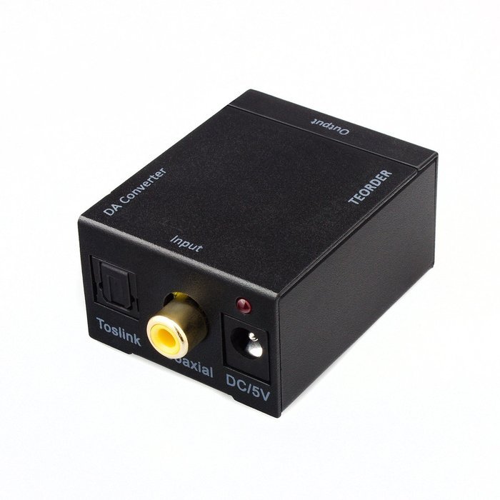 TEORDER Digital Optical Coaxial SPDIF Toslink to Analog Audio Converter with Power Adapter Updated Version DAC... N7