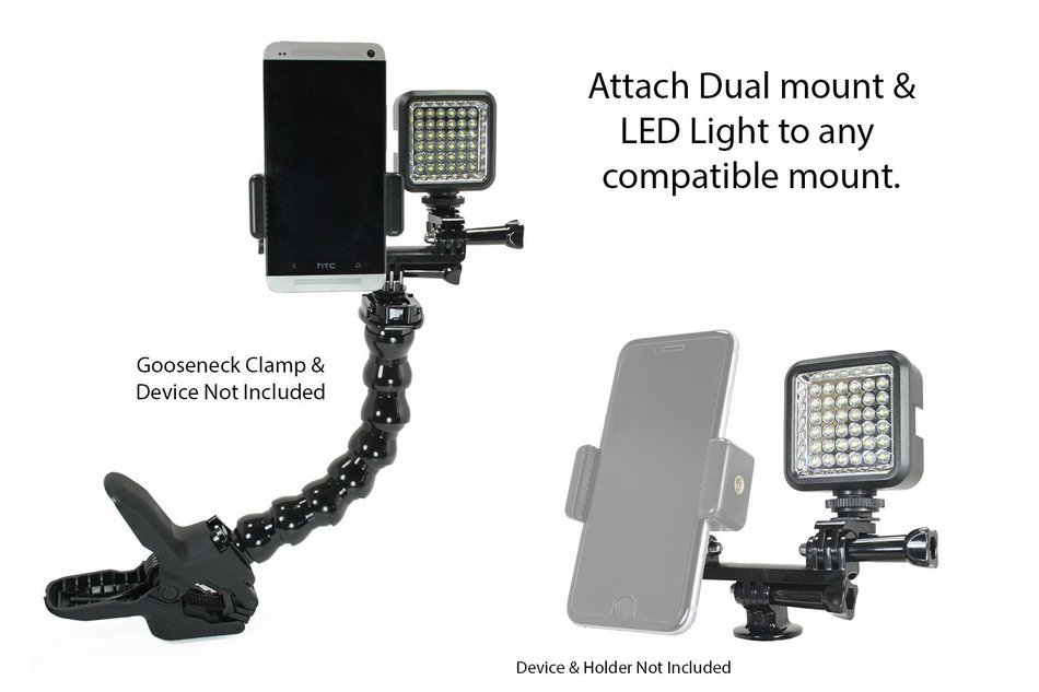 Livestream Gear&reg; - LED & Dual Mount Add-On. Easily Mount this to our Battery Hand Grip Setup. Awesome Parts for... N12