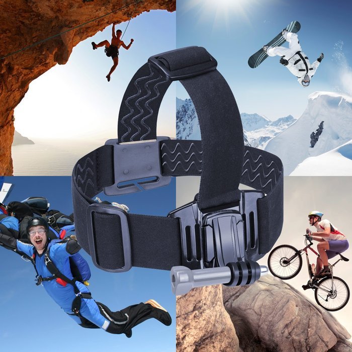Action Camera Accessories Bundle by USA Gear including Camera Bag w/ Customizable Dividers, 9-in-1 Mount Kit &... N2