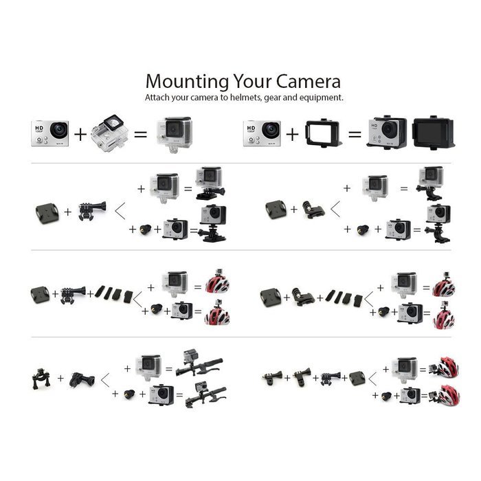 CarLink(TM) 2" LTPS LCD 1080P Sport Action Camera Waterproof Diving Sport Camcorder with 6G 170 Degree Wide Angle... N20