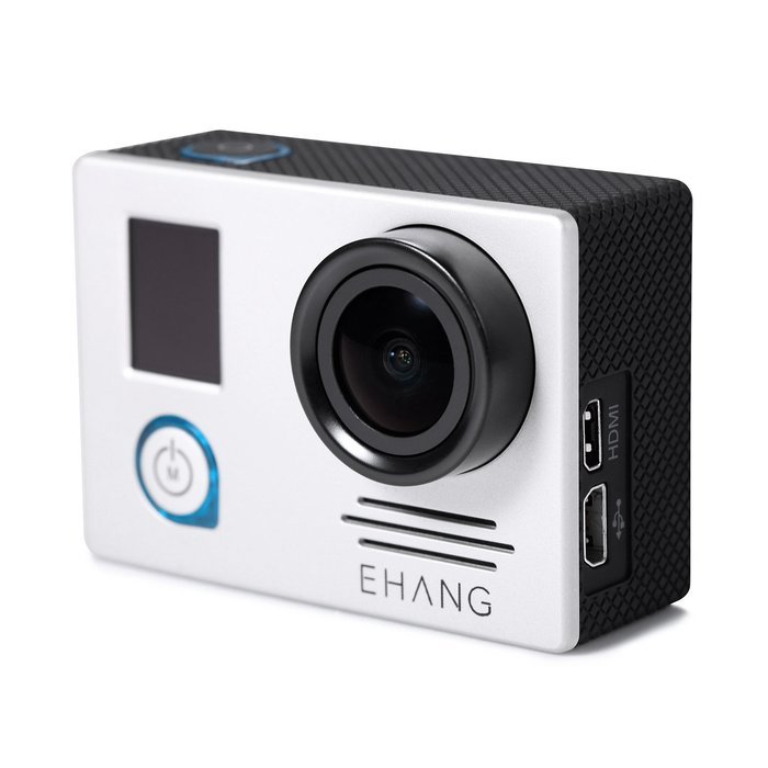 EHANG 4K Sports Camera, Compact 4K/HD Recording, Silver/Black N3