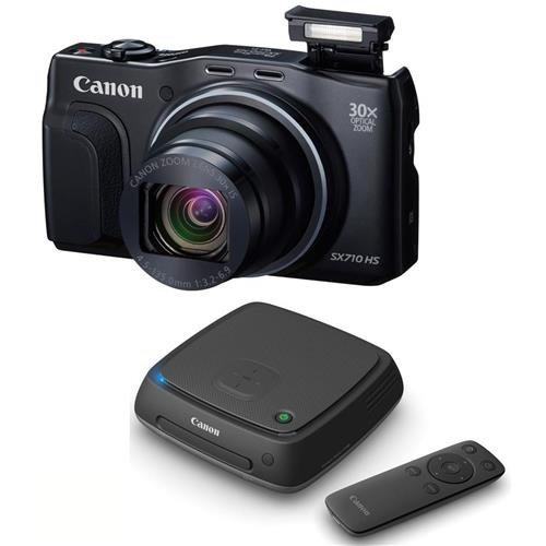 Canon PowerShot SX710 HS Digital Camera, 20.3MP, 30x Optical Zoom, Black - Bundle with Canon Connect Station CS100 N5