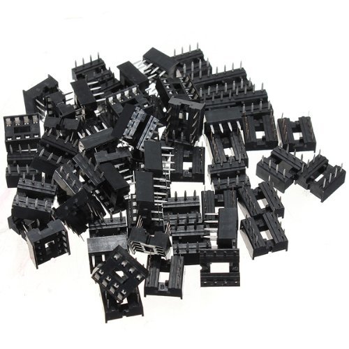 60pcs 8 Pin DIP IC Sockets Adaptor PCB Solder Type Connectors Plugs. N6