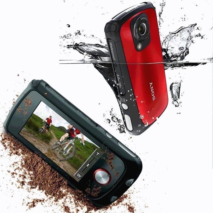 Sony MHS-TS22 Red Bloggie Sport Rugged HD Camcord N2