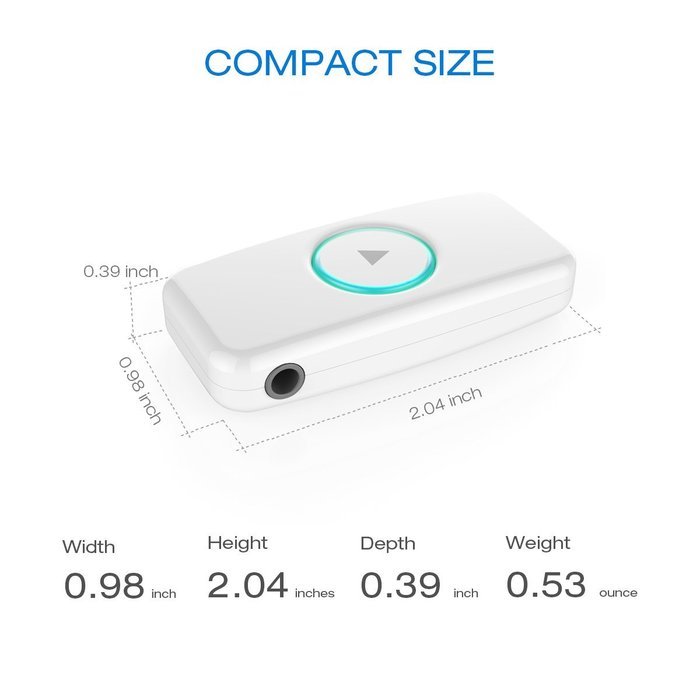 Doosl&reg; Bluetooth Receiver, 2nd Gen Portable Wireless Music Receiver Adapter for Audio Stereo Speaker & Car Kits... N6
