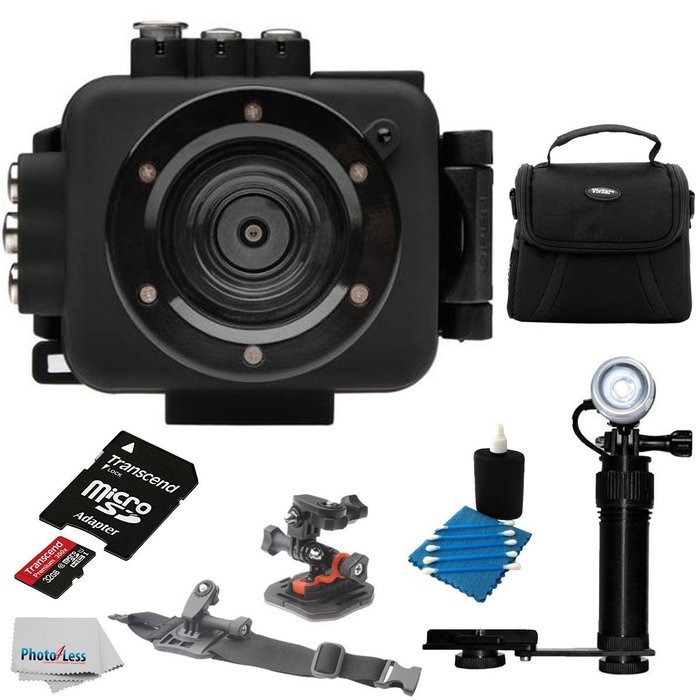 Intova Edge X Waterproof Sports HD Wi-Fi Video Action Camera Camcorder + 32GB MicroSDHC Class10 UHS-1 Memory Card...