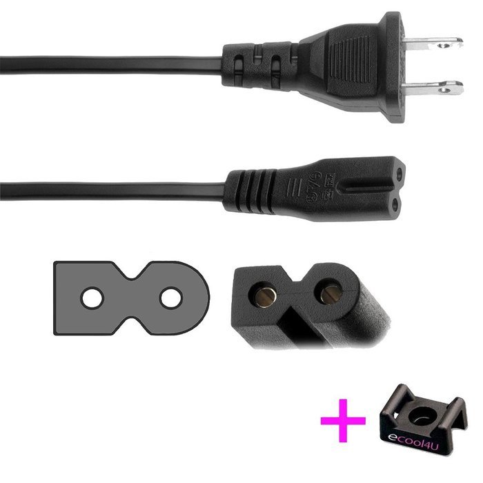 18 AWG Polarized Power Cord for Vizio S3820W-C0 S3820W-CO 38' 2.0 Home Theater SoundBar Sound Bar - 10 FT