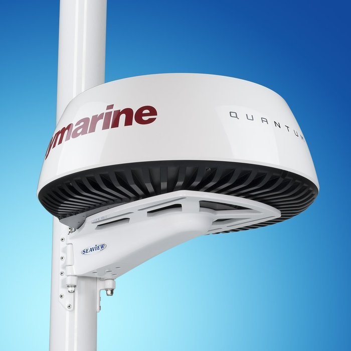 Seaview Mast Mount for 18" Radar Dome, White