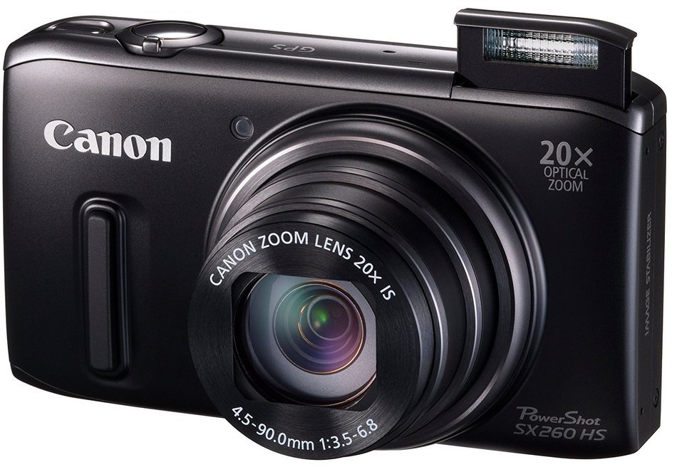 20 Times As Many Canon Digital Camera Powershot Optical Zoom Gps Function Pssx260hs - International Version (No... N5