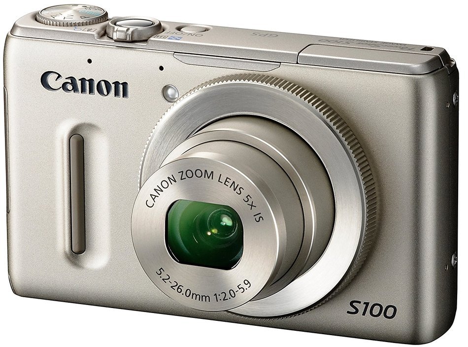 Canon digital camera PowerShot S100 Silver PSS100 (SL) 1210 million pixels wide-angle 24mm 5x optical zoom 3.0... N8
