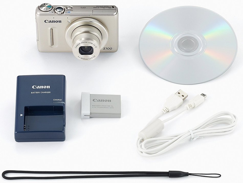 Canon digital camera PowerShot S100 Silver PSS100 (SL) 1210 million pixels wide-angle 24mm 5x optical zoom 3.0... N10