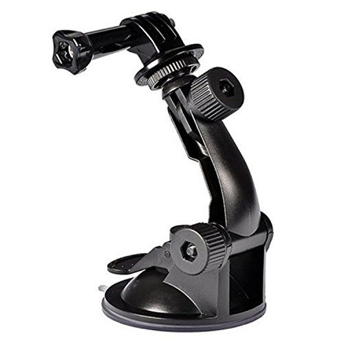 Kekexili Gopro Car Suction Cup Mount Holder Bracket + Tripod Adapter + Long Screw For Go Pro Hero 4 Xiaomi Yi... N4