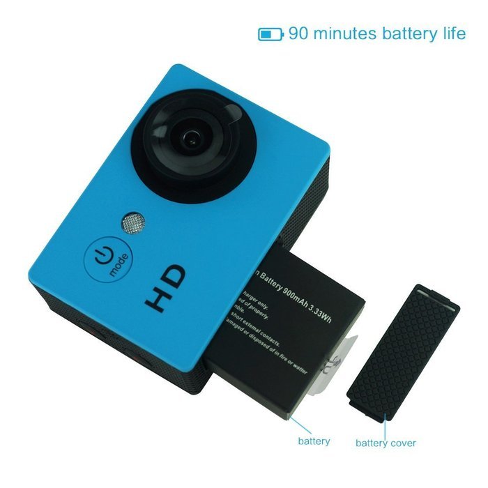 Yuntab Action Camera Sport DV 720P Mini 30-Meter Waterproof 2 inch TFT LCD HD 5MP Helmet Camera Cam Extreme Action... N9