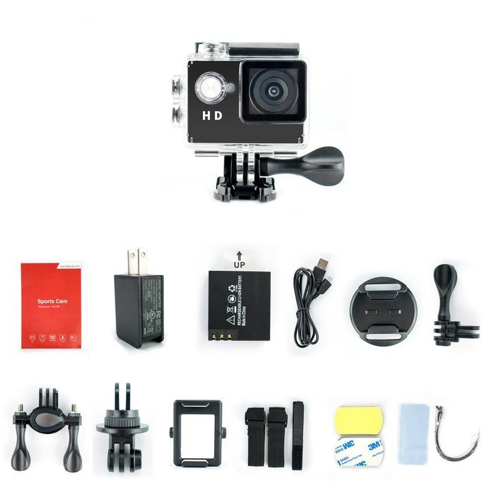 Yuntab Action Camera Sport DV 720P Mini 30-Meter Waterproof 2 inch TFT LCD HD 5MP Helmet Camera Cam Extreme Action... N10