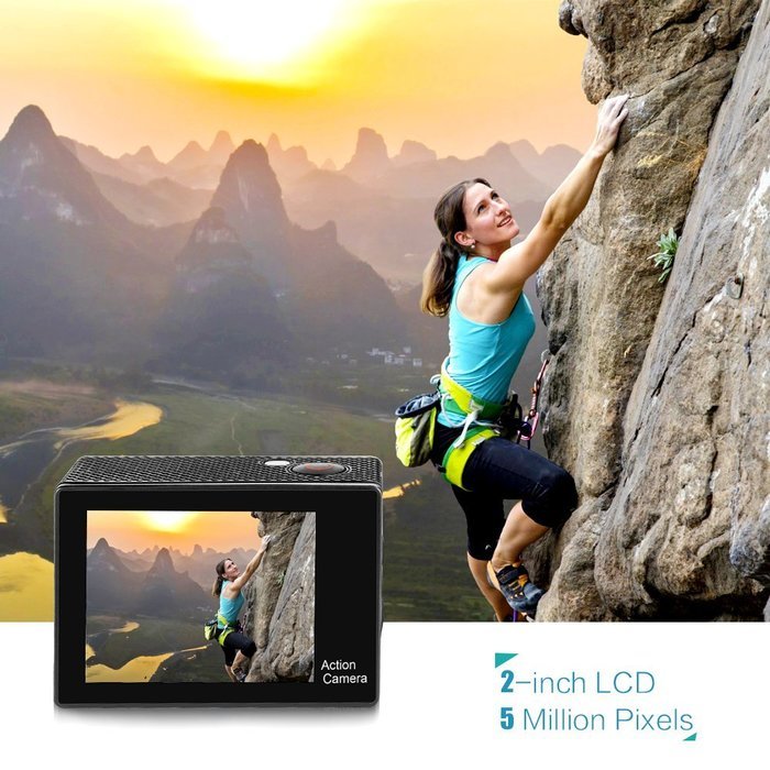 Yuntab Action Camera Sport DV 720P Mini 30-Meter Waterproof 2 inch TFT LCD HD 5MP Helmet Camera Cam Extreme Action... N11