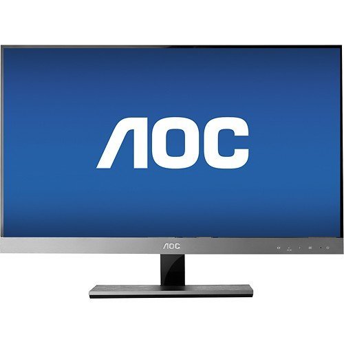 AOC - 27" Widescreen Flat-panel IPS LED Hd Monitor - Piano Black/silver N3