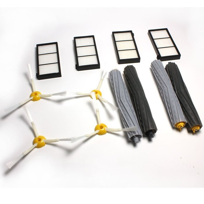 LOOYUAN 4 individual extractors & 4 HEPA filters & 4 side brushes Tangle-Free Debris Extractor Set & Side Brushes... N3