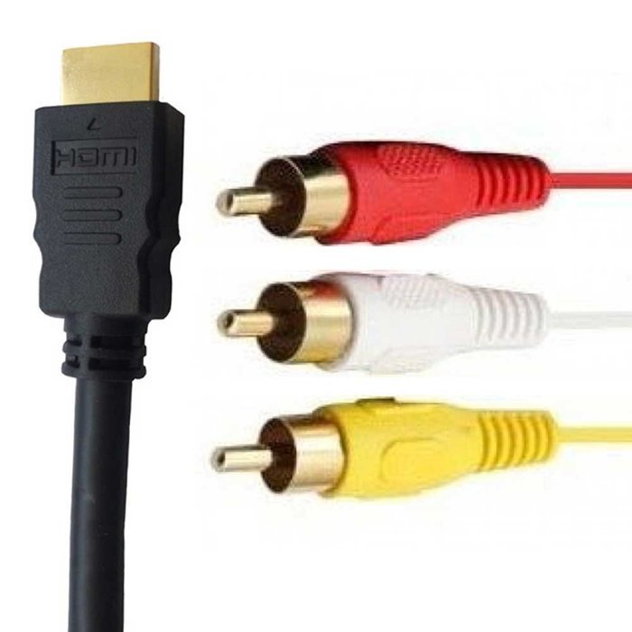 SlickBlue 5Ft 1.5m HDMI To 3-RCA Video Audio Signal Transmitter Male Extension Adapter Cable For HDTV DVD N17