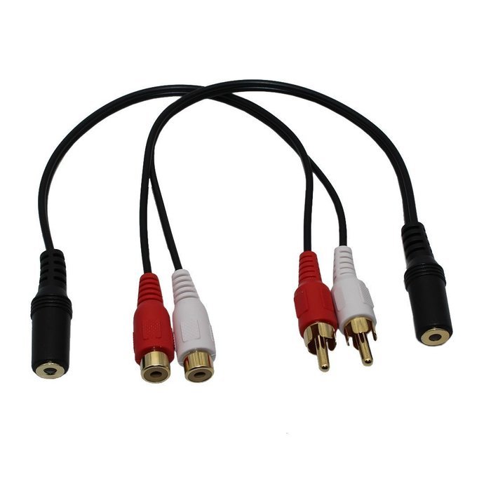 RCA to 3.5MM, VCZHS 2 x RCA Male to 1 x 3.5mm Stereo Female, Y-Cable (Pack of 2) N8