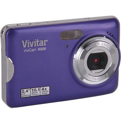 Vivitar ViviCam VX029 10.1 Megapixel Compact Camera - 2.7 Touchscreen LCD - Grape
