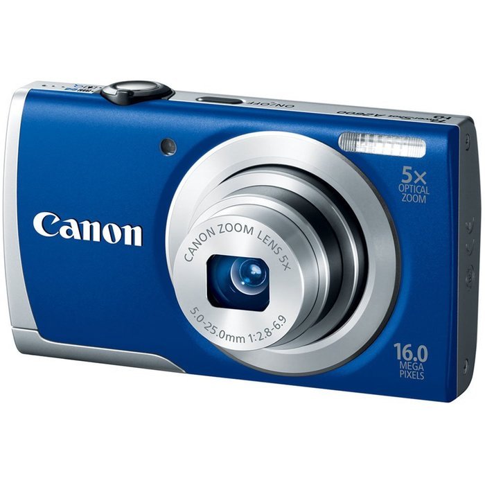 Canon PowerShot A2600 IS 16.0 MP Digital Camera with 5x Optical Zoom and 720p Full HD Video Recording (Blue) N3
