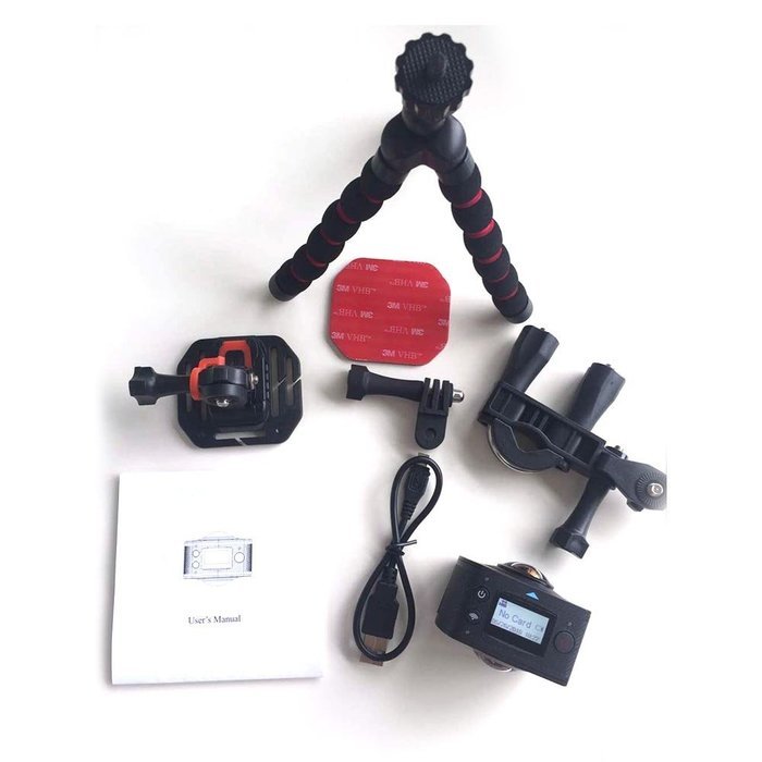 VIGICA 720 Degree Panoramic Video Camera 0.96'' LCD 1440*1080PP 220 Degree Fisheye Wild-angle Lens Video Capture... N9