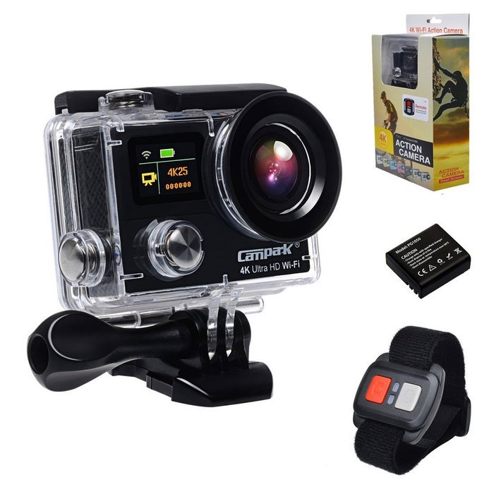 Campark Sports Action Camera-dual Screen, 4k 25fps, 1080p 60fps,wifi,waterproof RF Remote Control,Color Pacakage... N8