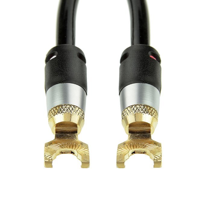 Mediabridge 16AWG ULTRA Series Speaker Cable w/ Dual Gold Plated Spade Tips (25 Feet) - CL2 Rated - High Strand... N2