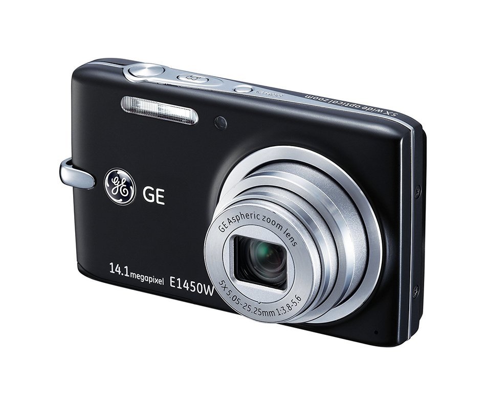 GE E1450W-BK 14.1MP Digital Camera with 5X Optical Zoom and 2.7-Inch LCD with Auto Brightness (Black) N2